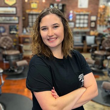 Amanda, barber artist at Forefathers Grooming in Sterling Heights