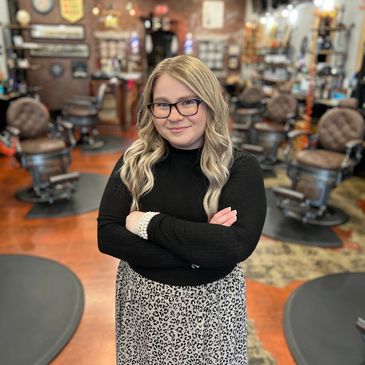 Kacie, barber artist at Forefathers Grooming in Sterling Heights