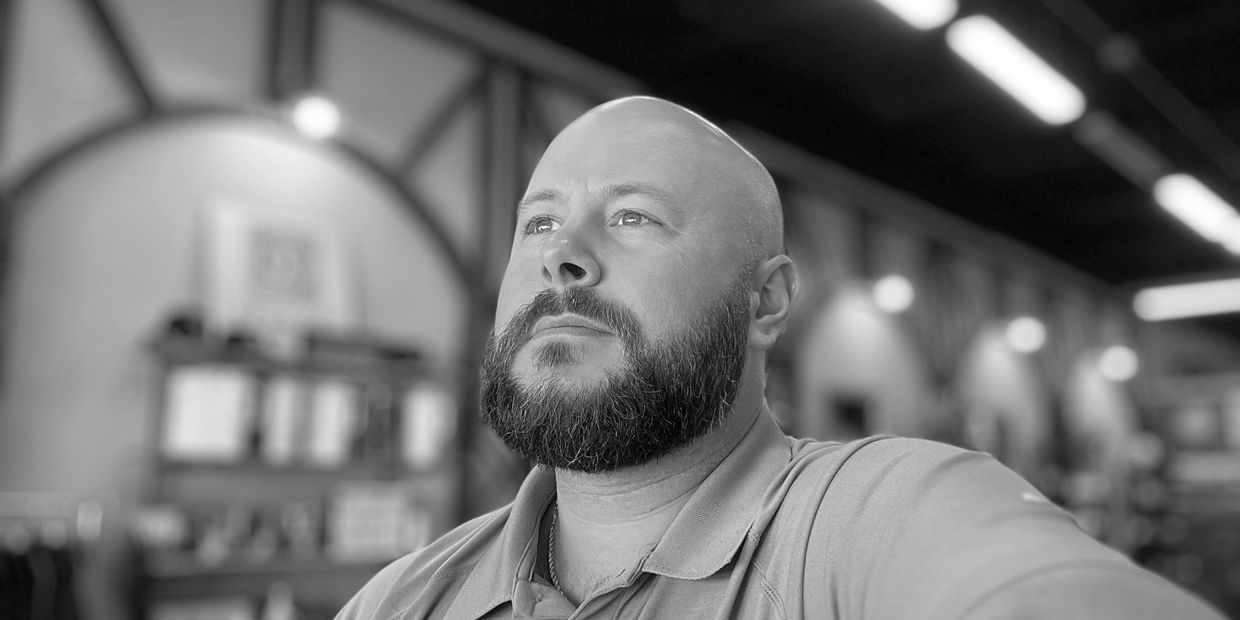 Ryan Dietiker, founder of Forefathers Grooming barber shop in Sterling Heights, Michigan